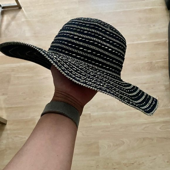 URBAN OUTFITTERS RIBBON SPIRALED WIDE BRIM HAT - Picture 3 of 7